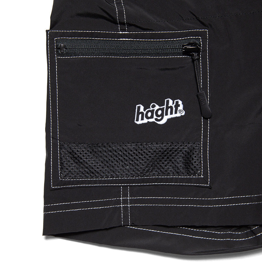 HAIGHT 2WAY SHORTS ブラック 右サイドジッパーポケット