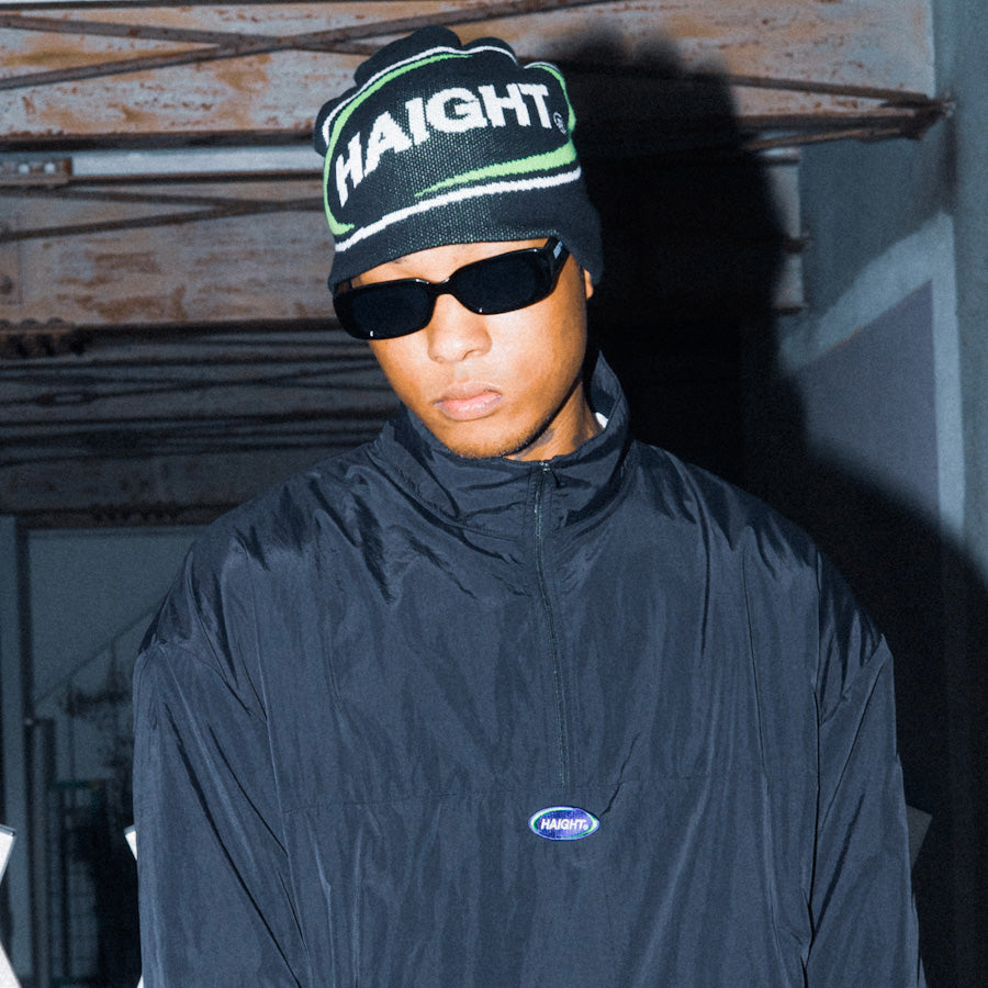 HAIGHT ATHLETIC BEANIE ビーニー ブラック モデル着用 HTAW-266002