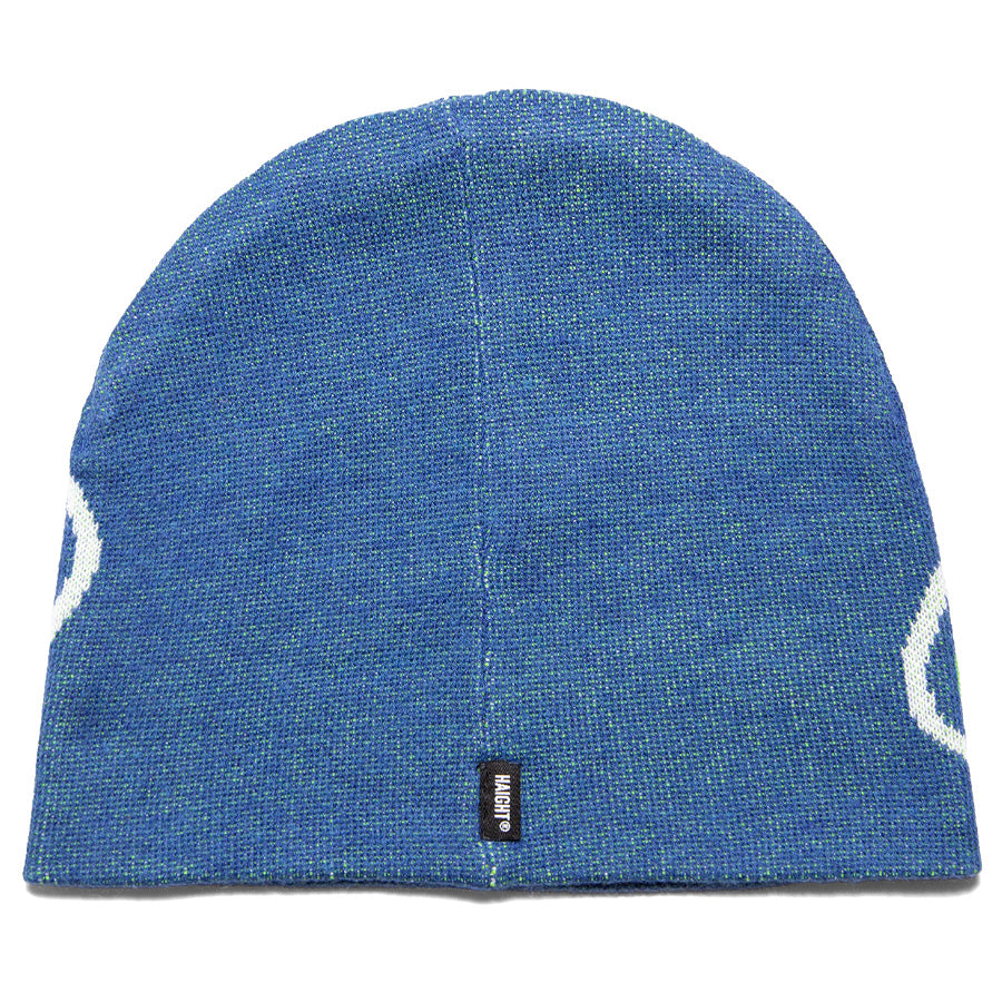 HAIGHT ATHLETIC BEANIE ビーニー ブルー 背面 平置き HTAW-266002