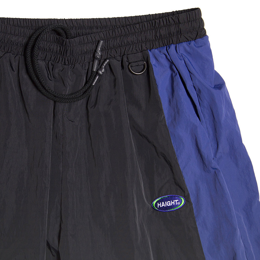 HAIGHT ATHLETIC PANTS トラックパンツ ブラック ウエスト調節用紐 リング ロゴワッペン HTAW-265001