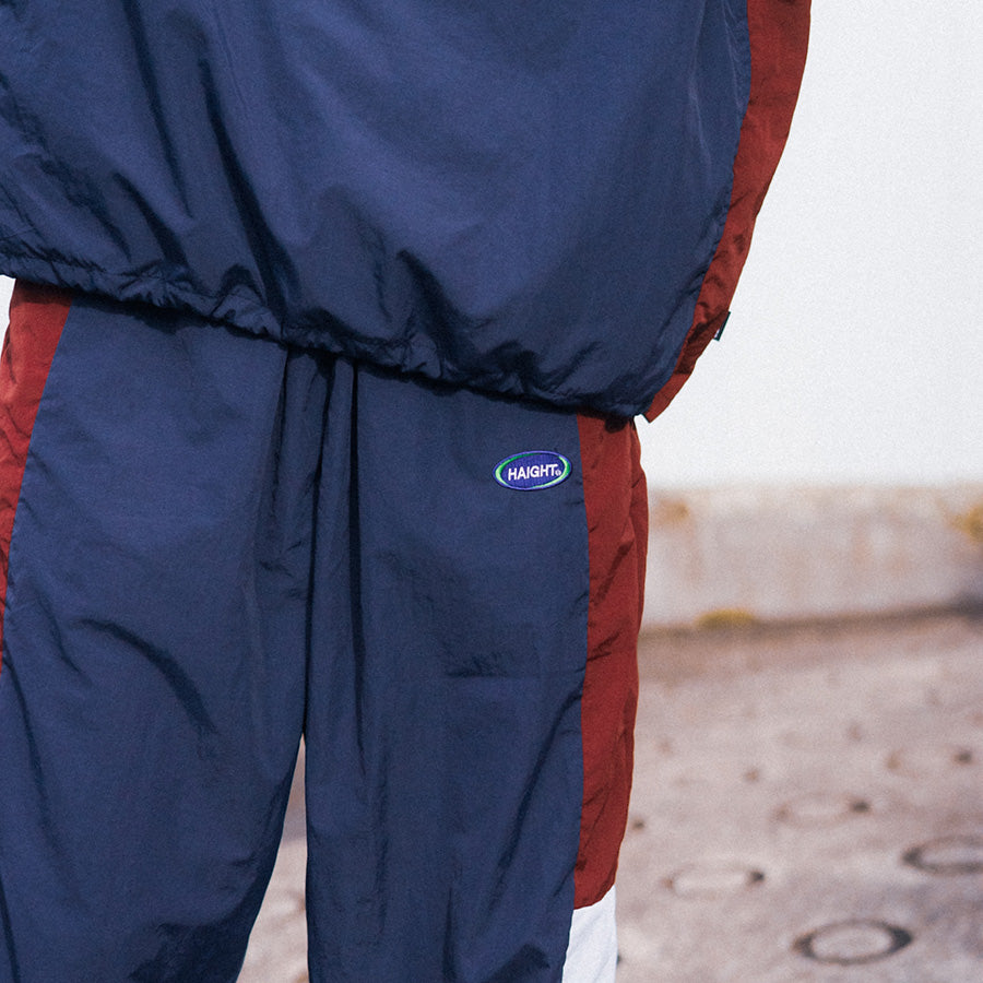 HAIGHT ATHLETIC PANTS トラックパンツ ネイビー モデル着用 アップ HTAW-265001
