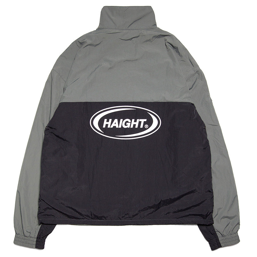 HAIGHT ATHLETIC PULLOVER JACKET トラックジャケット グレー 背面 平置き HTAW-262003