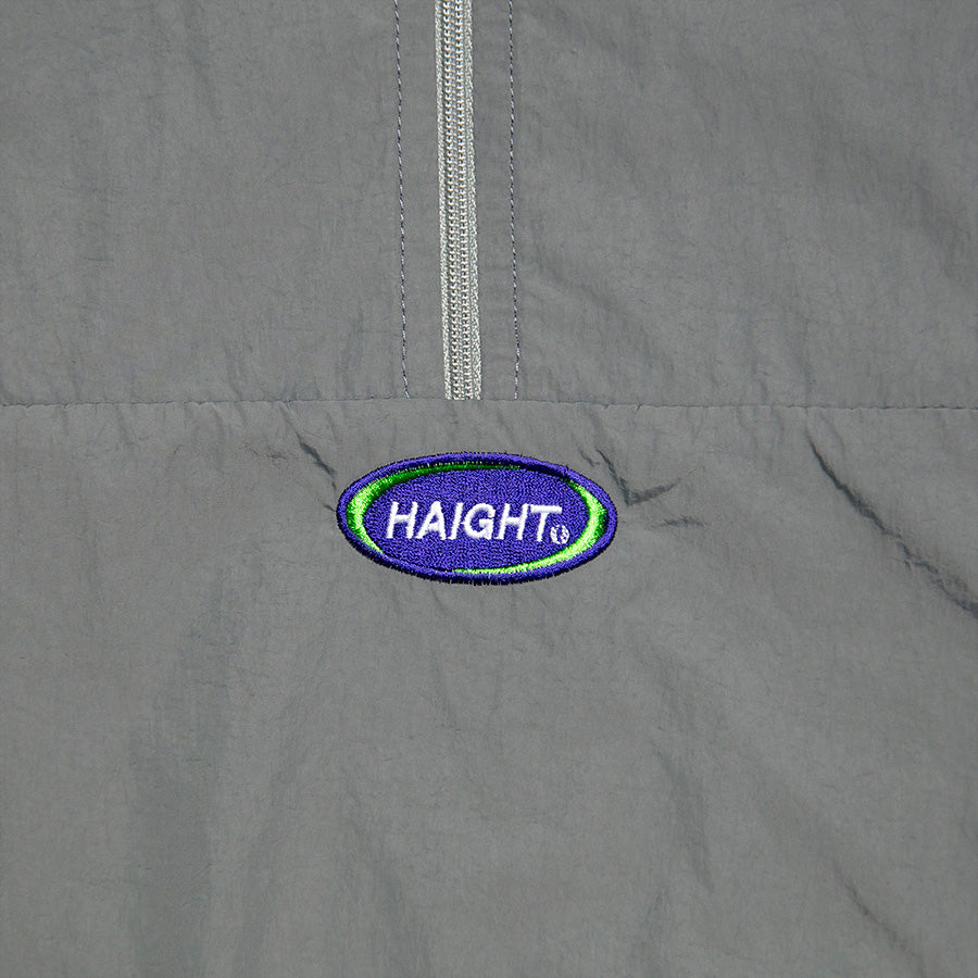 HAIGHT ATHLETIC PULLOVER JACKET トラックジャケット グレー ロゴワッペン詳細 HTAW-262003