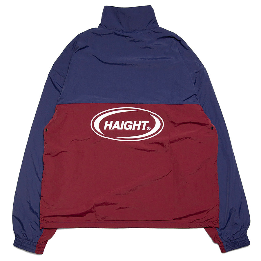 HAIGHT ATHLETIC PULLOVER JACKET トラックジャケット ネイビー 背面 平置き HTAW-262003