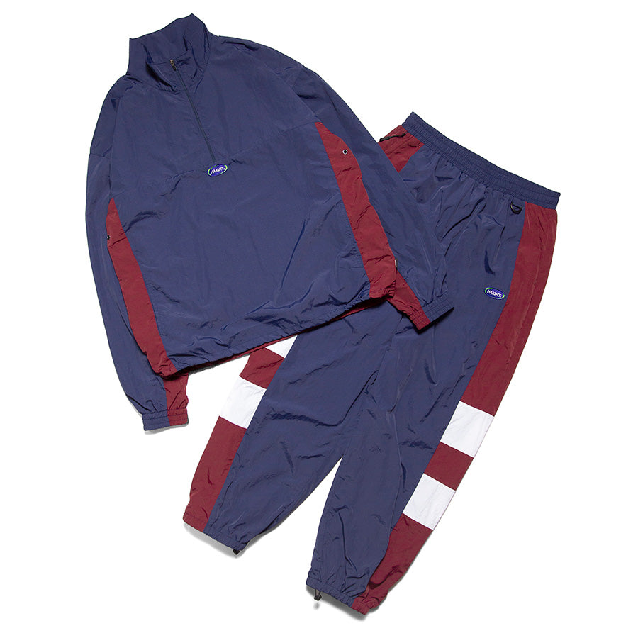 HAIGHT ATHLETIC PULLOVER JACKET トラックジャケット ネイビー セットアップ 平置き HTAW-262003