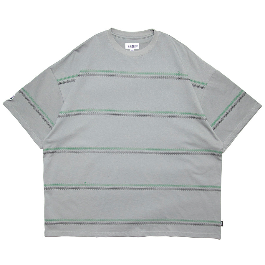 HAIGHT BAKIBAKI ボーダーTシャツ グレー 正面平置き