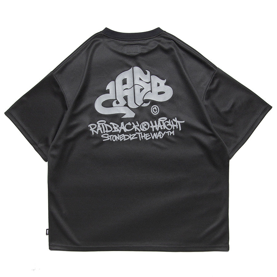 HAIGHT RAIDBACK CRSB DRY Tee ブラック 背面デザイン