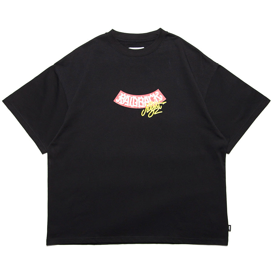 HAIGHT RAIDBACK ARCH LOGO ブラック Tシャツ 正面デザイン