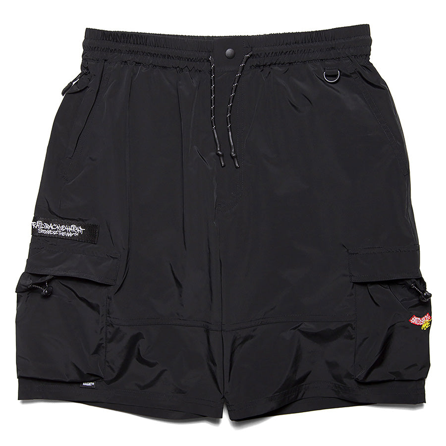 HAIGHT RAIDBACK CARGO SHORTS ft.CASPER ブラック 正面デザイン