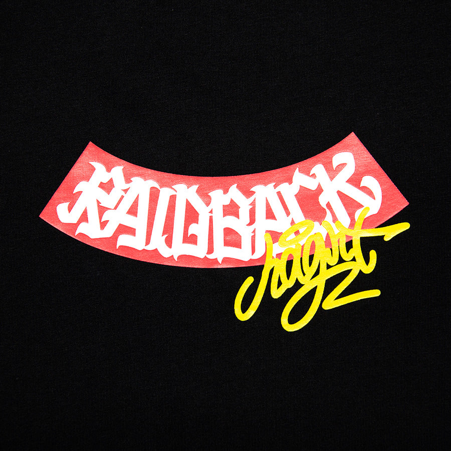 HAIGHT RAIDBACK ARCH LOGO ブラック ロゴプリントディテール