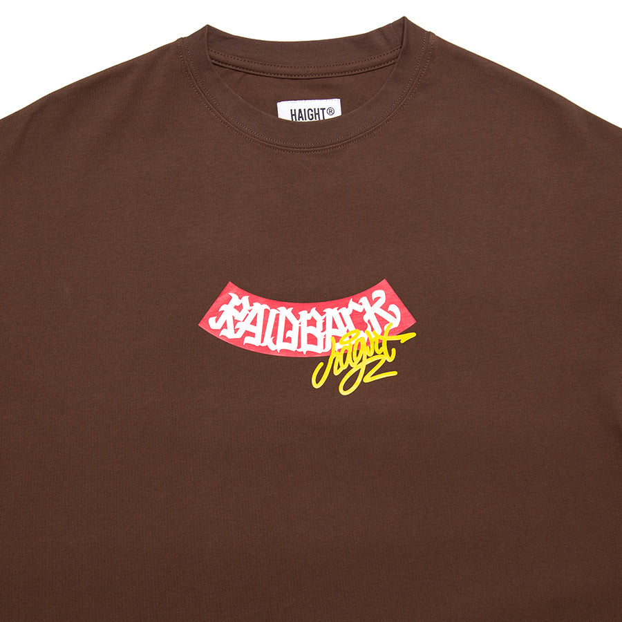 HAIGHT RAIDBACK ARCH LOGO ブラウン 上部ディテール