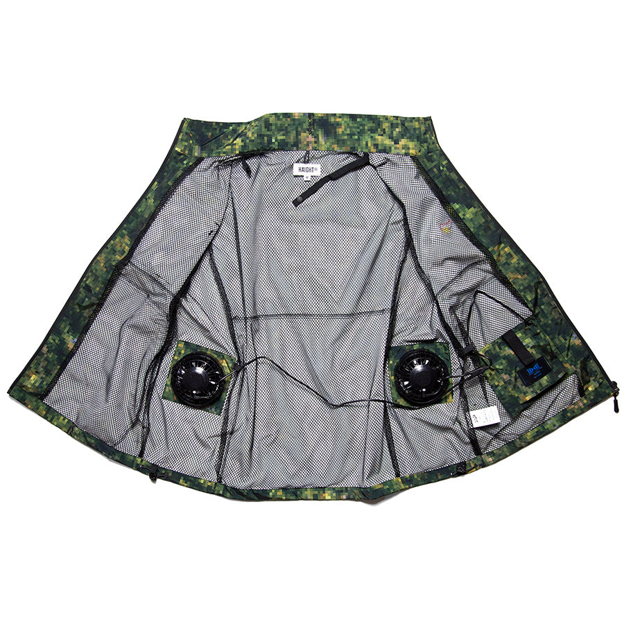 HAIGHT RAIDBACK FAN VEST カモ 内側ディテール