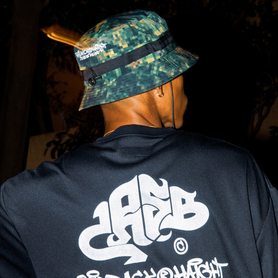 HAIGHT RAIDBACK JUNGLE HAT ft.CASPER カモ モデル着用背面