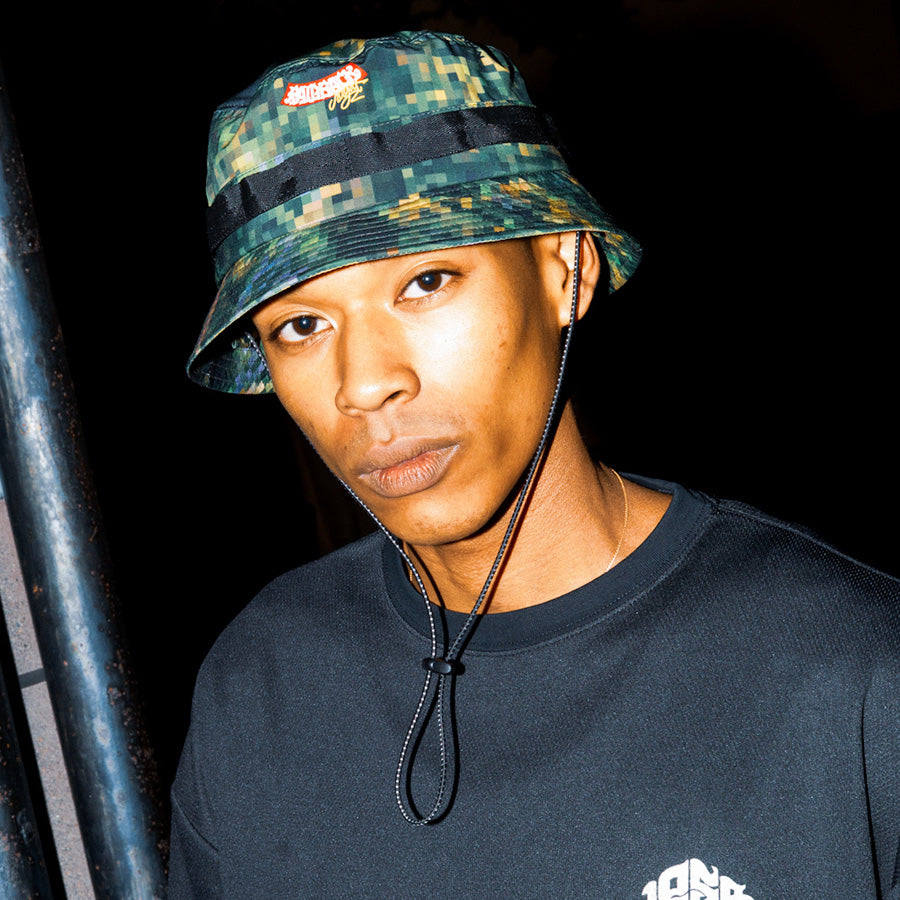 HAIGHT RAIDBACK JUNGLE HAT ft.CASPER カモ モデル着用正面
