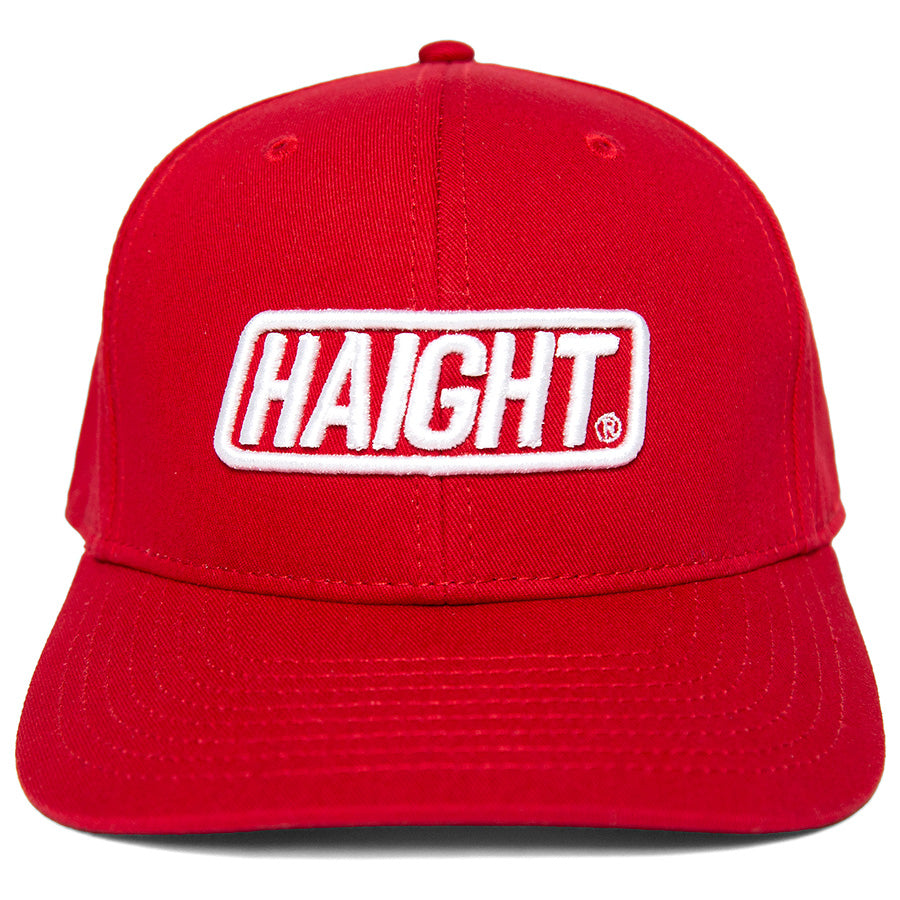 HAIGHT キャップ レッド ボックスロゴ 正面