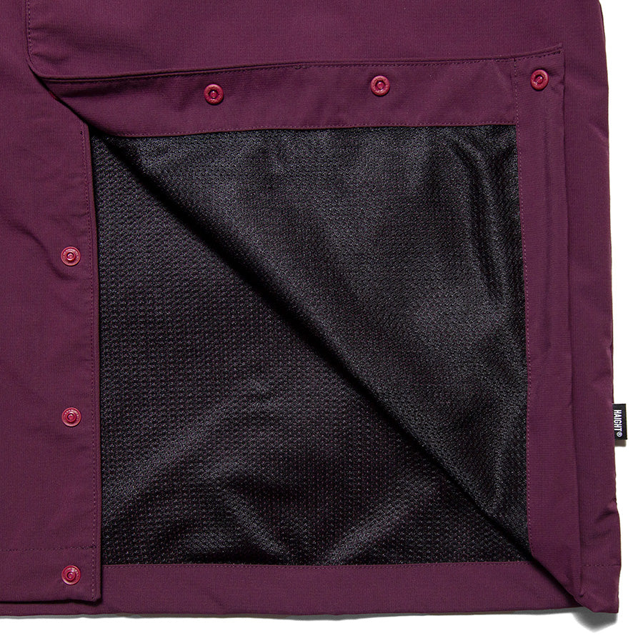 HAIGHT カーディガン メッシュ裏地 バーガンディー