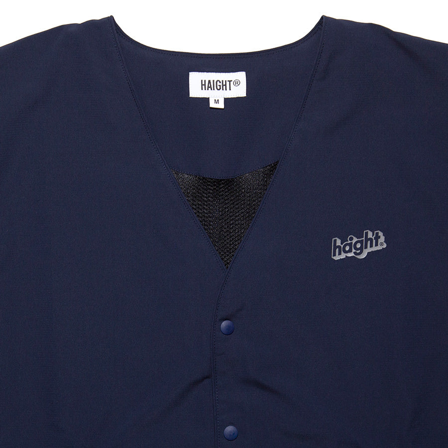 HAIGHT カーディガン 上部ディテール ネイビー