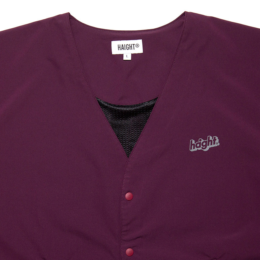 HAIGHT カーディガン 上部ディテール バーガンディー