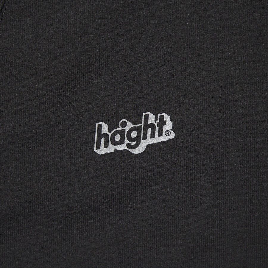 HAIGHT カーディガン ロゴプリント ブラック