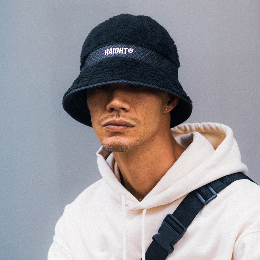 HAIGHT CORAL FLEECE BALL HAT ハット ブラック モデル着用 正面 HTAW-266004