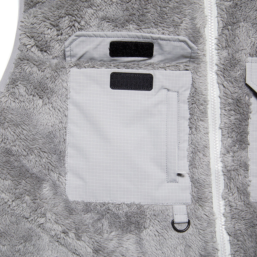 HAIGHT CORAL FLEECE VEST フリースベスト グレー フラップ付き胸ポケット Dカン HTAW-262007