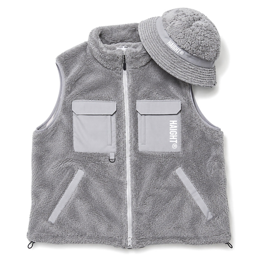 HAIGHT CORAL FLEECE VEST フリースベスト グレー セットアップ 平置き HTAW-262007