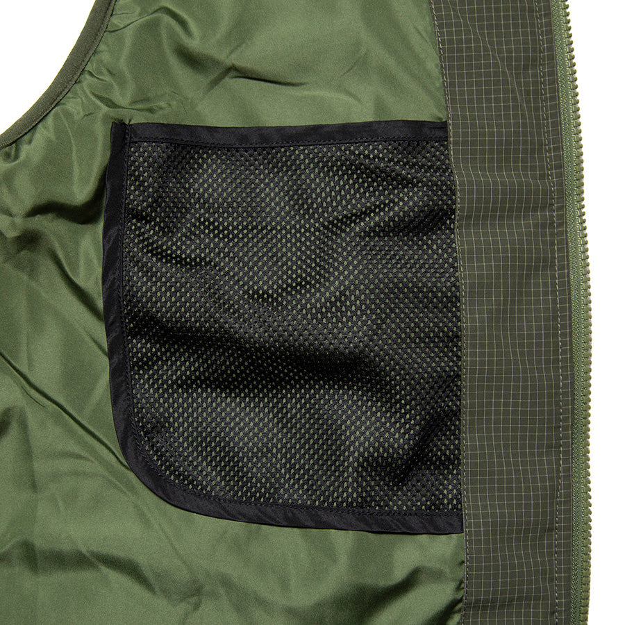 HAIGHT CORAL FLEECE VEST フリースベスト オリーブ 内側ポケット HTAW-262007