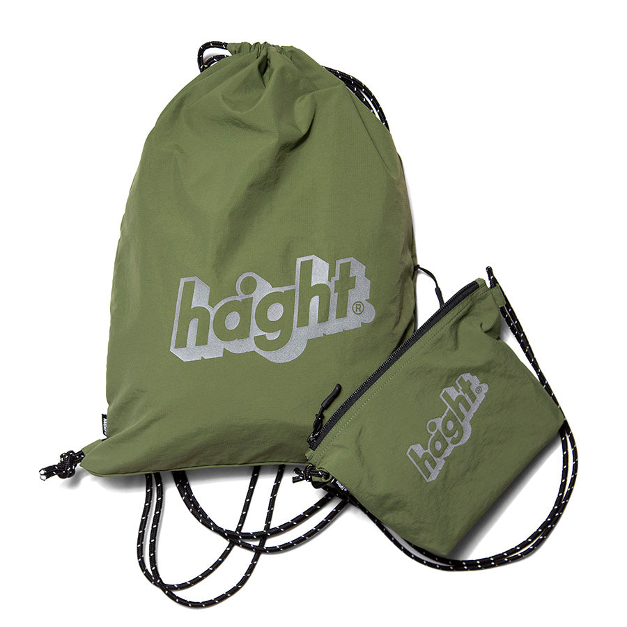 HAIGHT CORE LOGO KNAPSACK オリーブ サコッシュセット