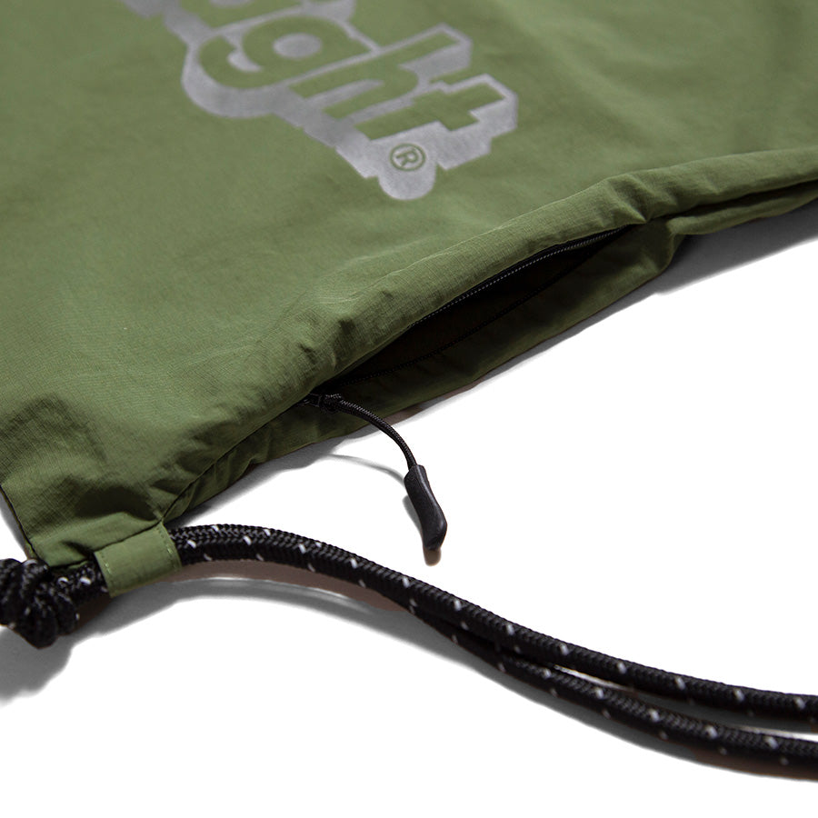 HAIGHT CORE LOGO KNAPSACK オリーブ サイドジッパーポケット