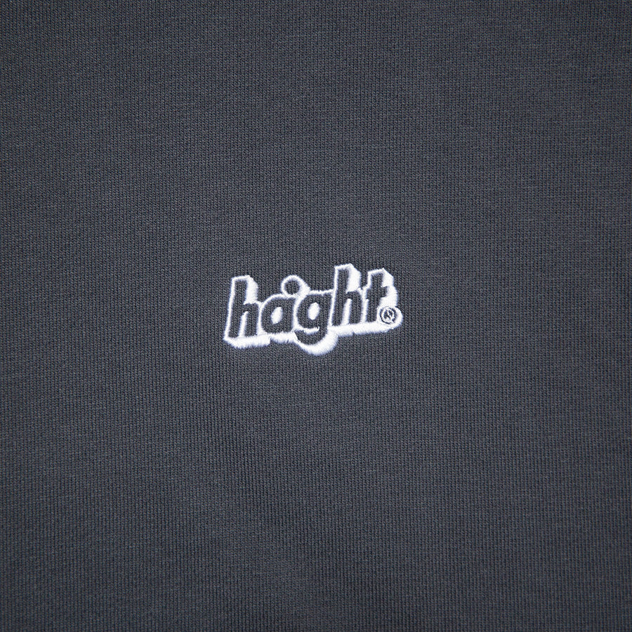 HAIGHT CORE LOGO SWEAT HOODIE スウェットパーカー チャコール ワンポイントロゴ刺繍 HTAW-263004
