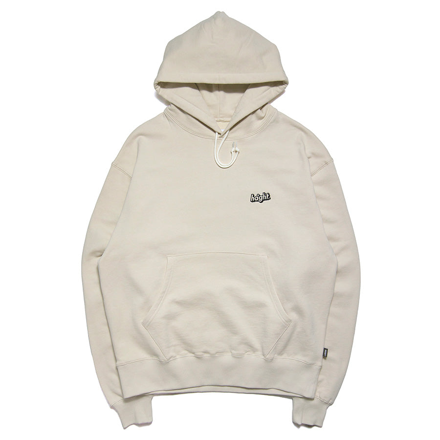 HAIGHT CORE LOGO SWEAT HOODIE スウェットパーカー ナチュラル 正面 平置き HTAW-263004