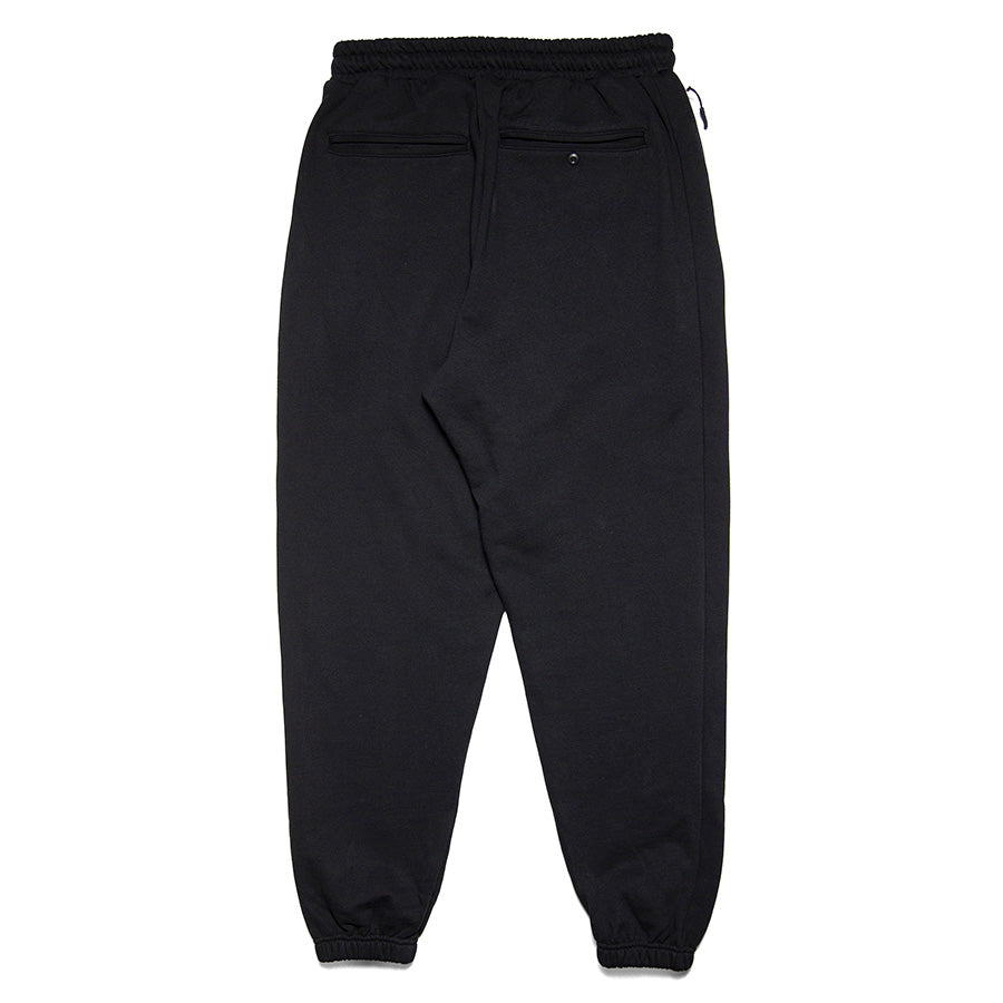 HAIGHT CORE LOGO SWEAT PANTS スウェットパンツ ブラック 背面 平置き HTAW-265007
