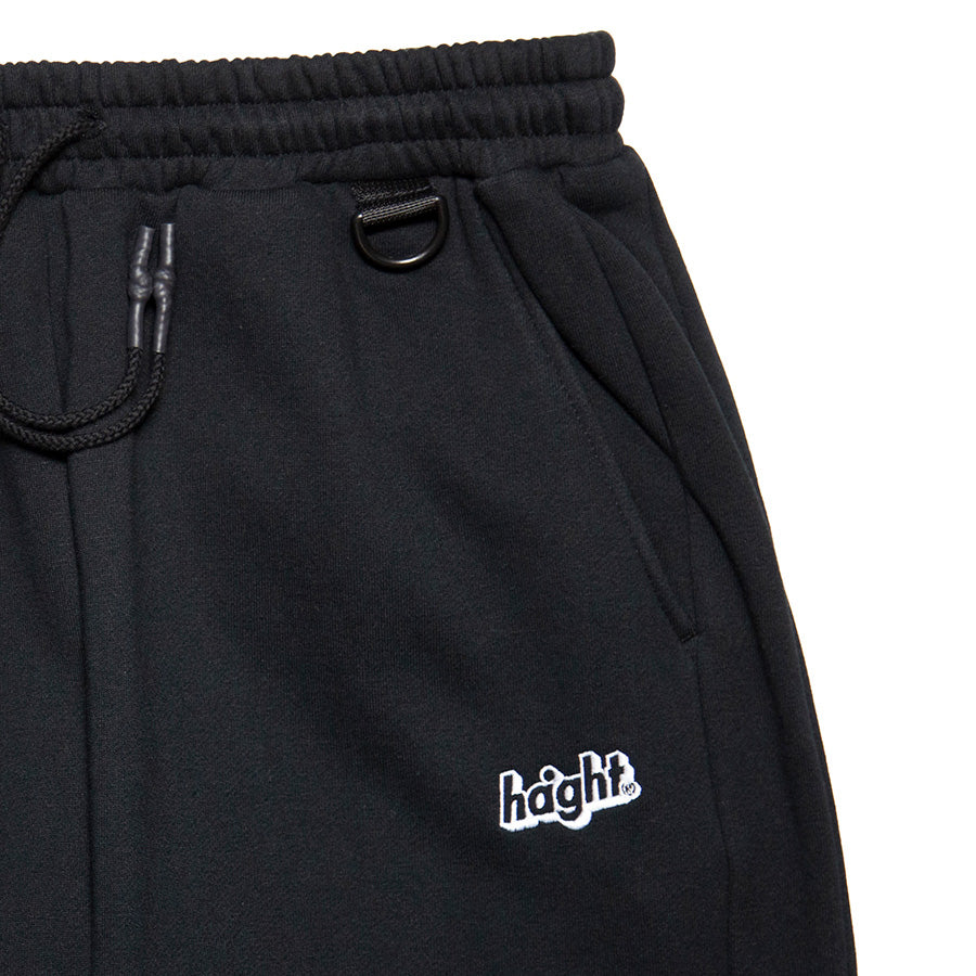 HAIGHT CORE LOGO SWEAT PANTS スウェットパンツ ブラック フロント上部 Dカン HTAW-265007