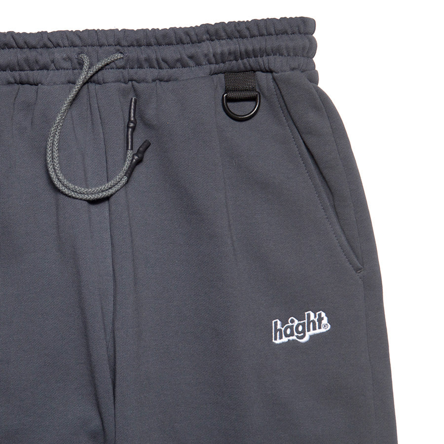 HAIGHT CORE LOGO SWEAT PANTS スウェットパンツ チャコール フロント上部 Dカン HTAW-265007
