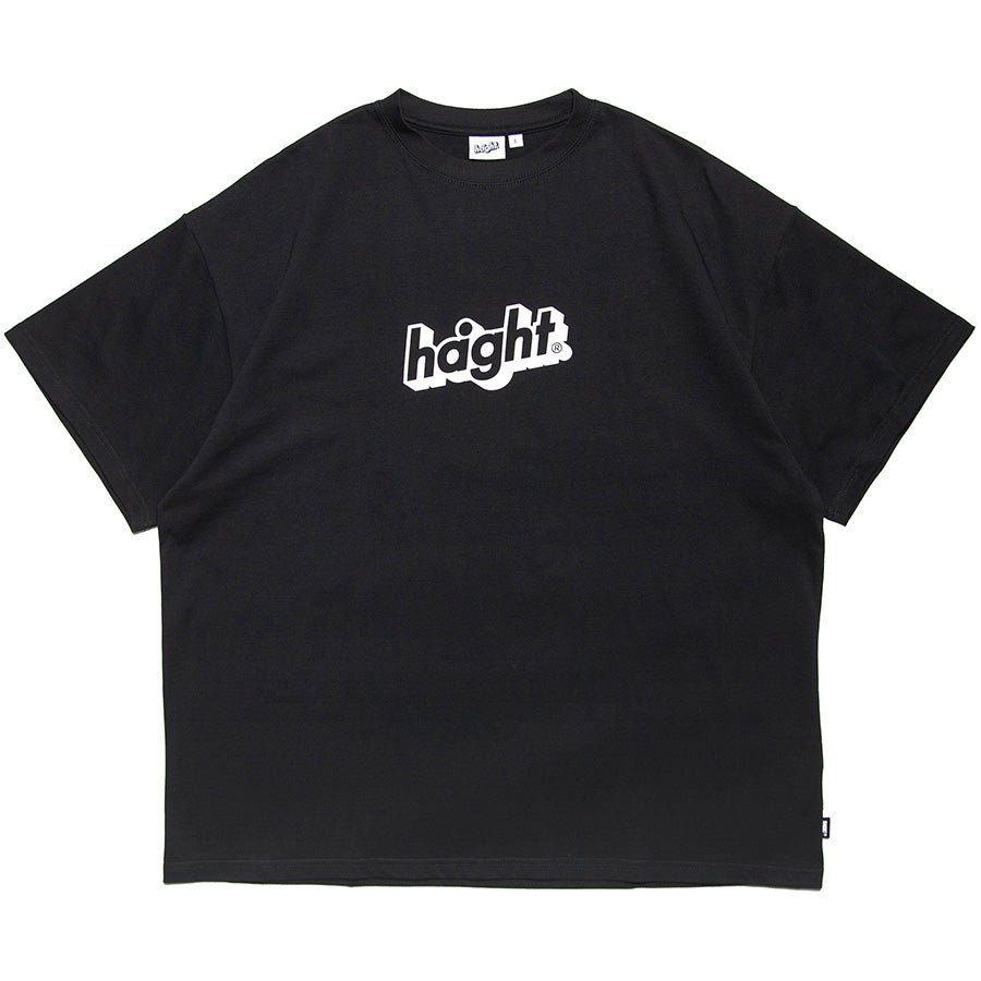 HAIGHT コアロゴTシャツ ブラック 正面デザイン