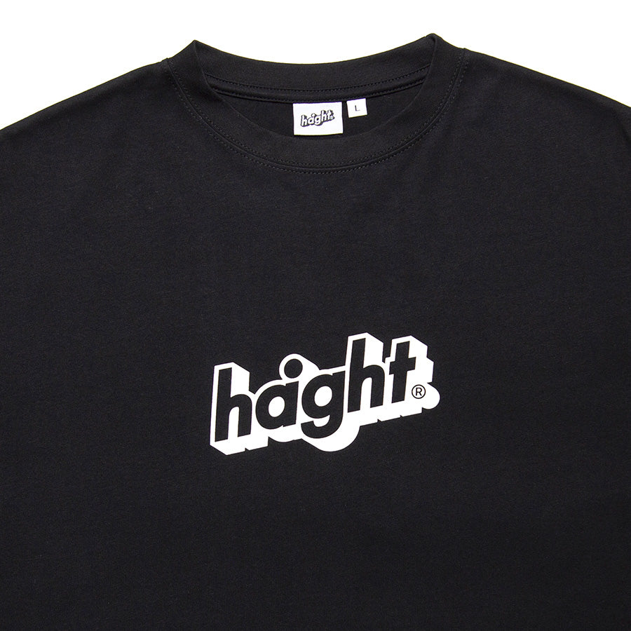 HAIGHT ブラック ロゴプリント ディテール