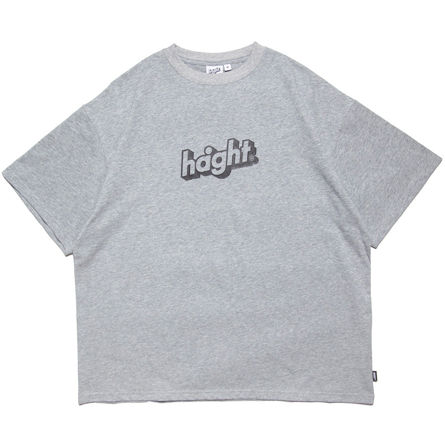 HAIGHT コアロゴTシャツ ヘザーグレー 正面デザイン