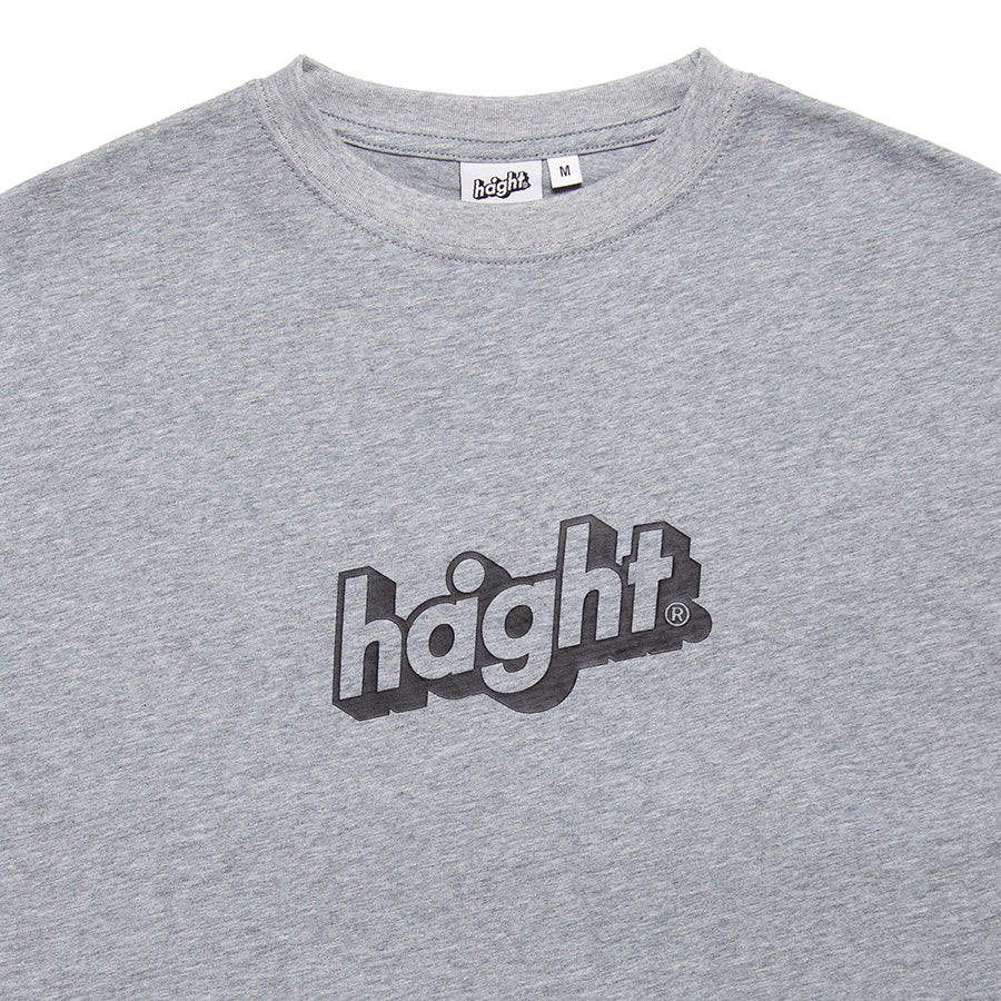 HAIGHT グレー ロゴプリント ディテール