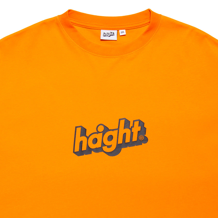 HAIGHT オレンジ ロゴプリント ディテール
