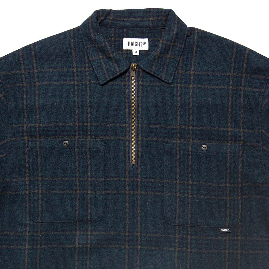 HAIGHT ( ヘイト ) FLANNEL HALF ZIP SHIRT フランネル ハーフジップ シャツ