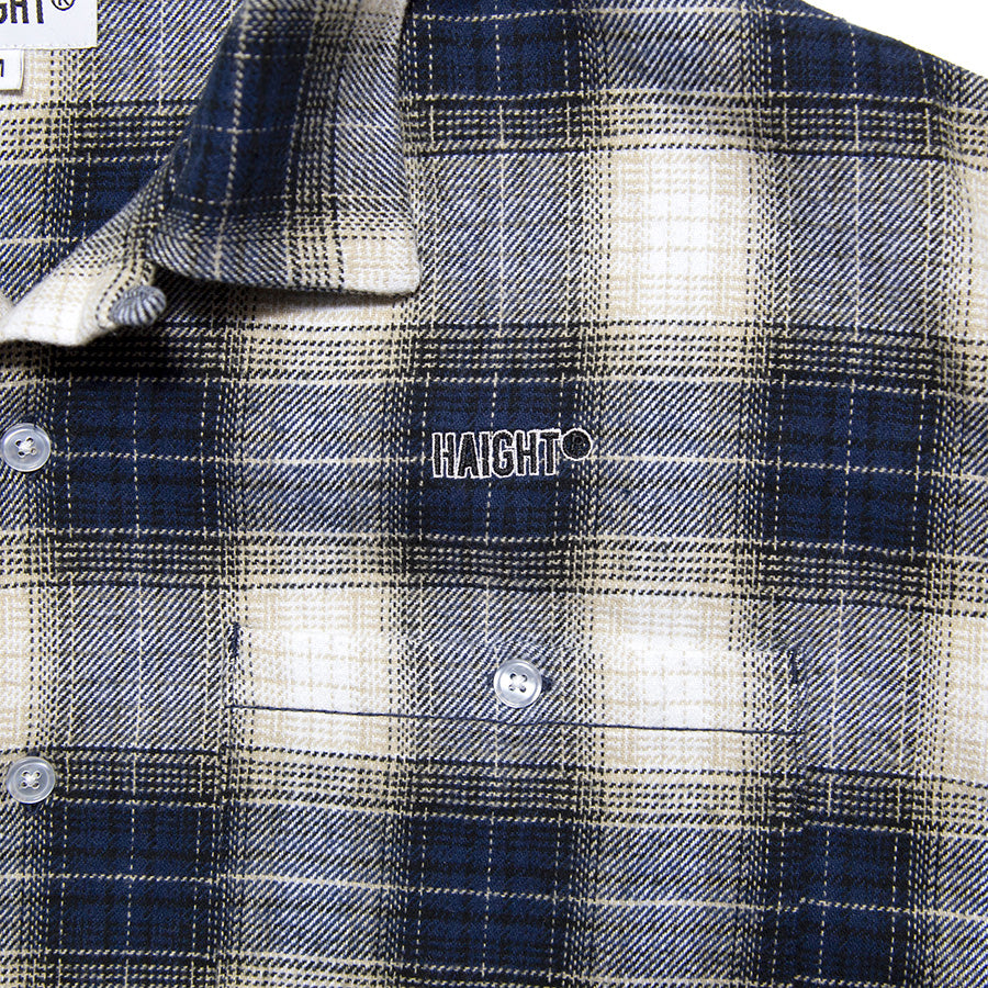HAIGHT ( ヘイト ) OMBRE CHECK OPEN COLLAR SHIRT オンブレチェック オープンカラーシャツ