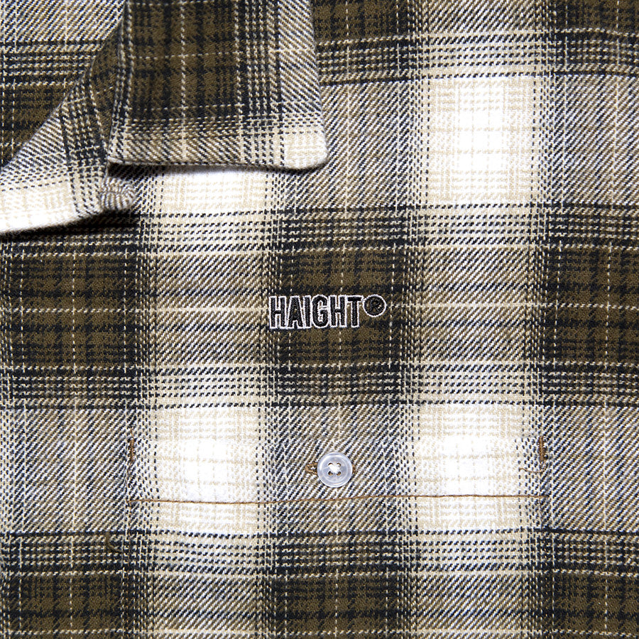 HAIGHT ( ヘイト ) OMBRE CHECK OPEN COLLAR SHIRT オンブレチェック オープンカラーシャツ