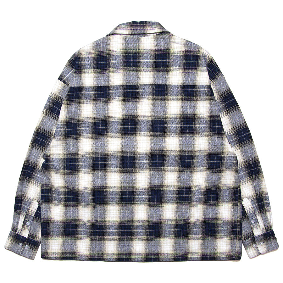 HAIGHT ( ヘイト ) OMBRE CHECK OPEN COLLAR SHIRT オンブレチェック