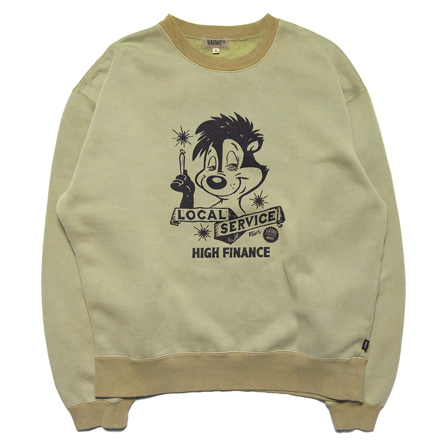 HAIGHT × GRINDLODGE ( ヘイト × グラインドロッヂ ) LOCAL SERVICE PIGMENT DYE SWEAT スウェット トレーナー