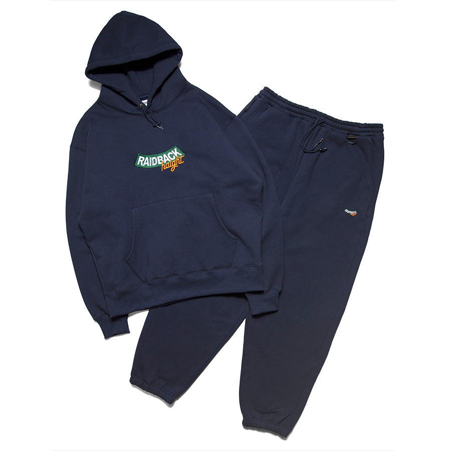 HAIGHT ヘイト RAIDBACK ブラック パンツ L HAIGHT × raidback fabric RAIDBACK ARCH LOGO SWEAT PANTS HTRB