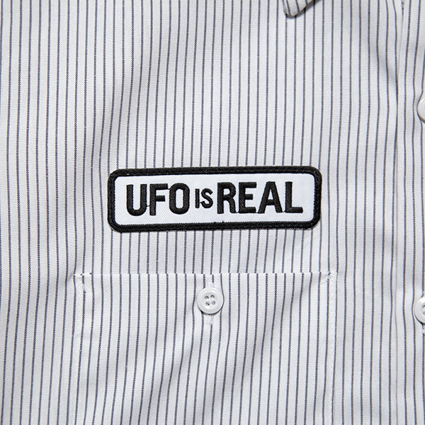 UFO Is Real Stripe Work Shirt