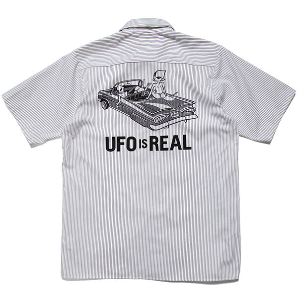 HAIGHT ヘイト UFO Is Real Stripe Work Shirt ワークシャツ