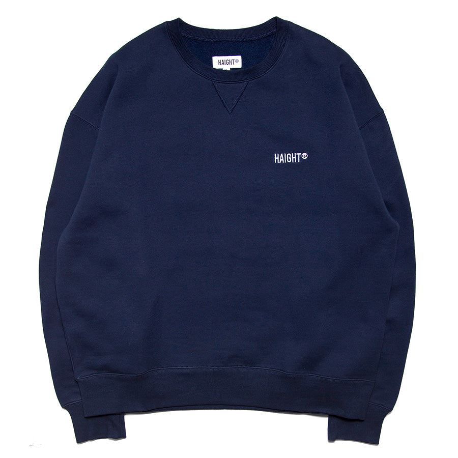 HAIGHT（ヘイト）LOGO CREWNECK SWEAT ネイビー 正面