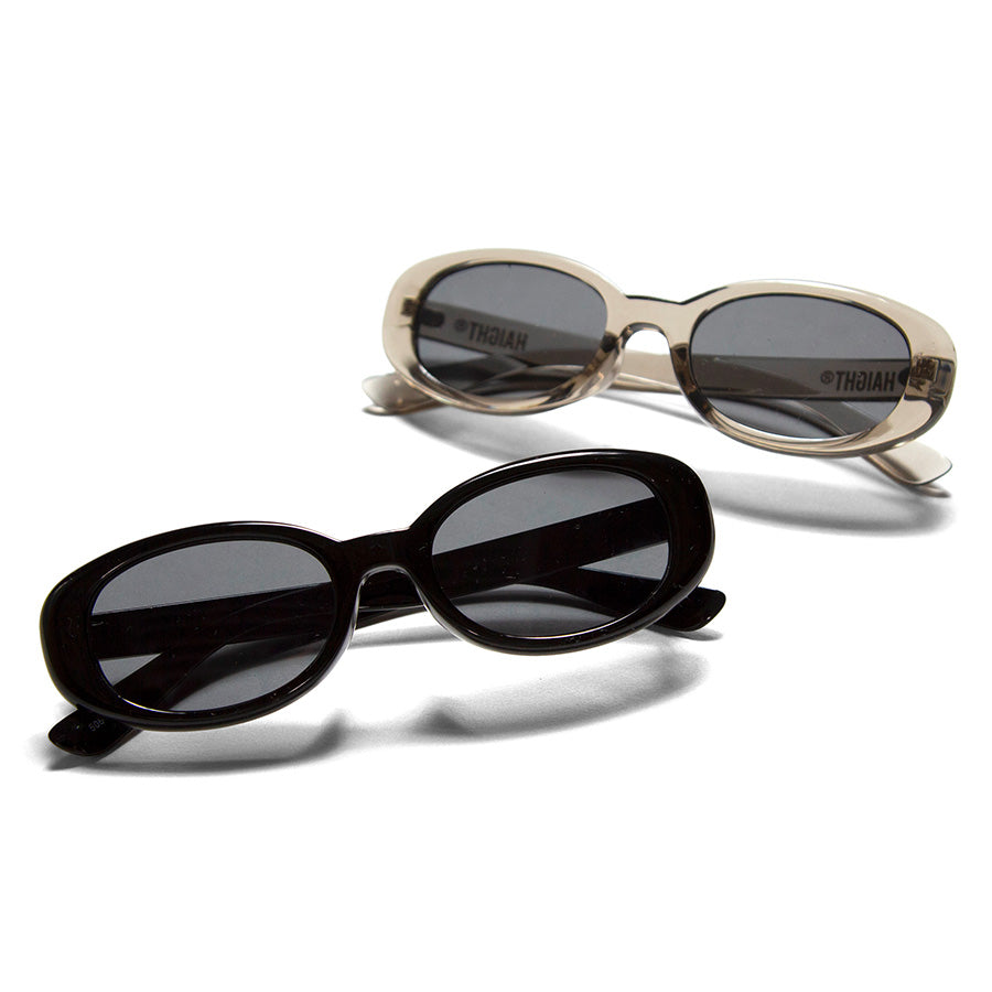 HAIGHT（ヘイト）OVAL SUNGLASSES ブラック クリア メイン
