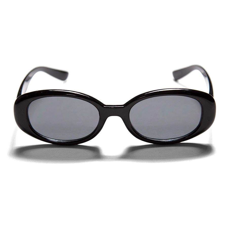 HAIGHT OVAL SUNGLASSES ブラック 正面